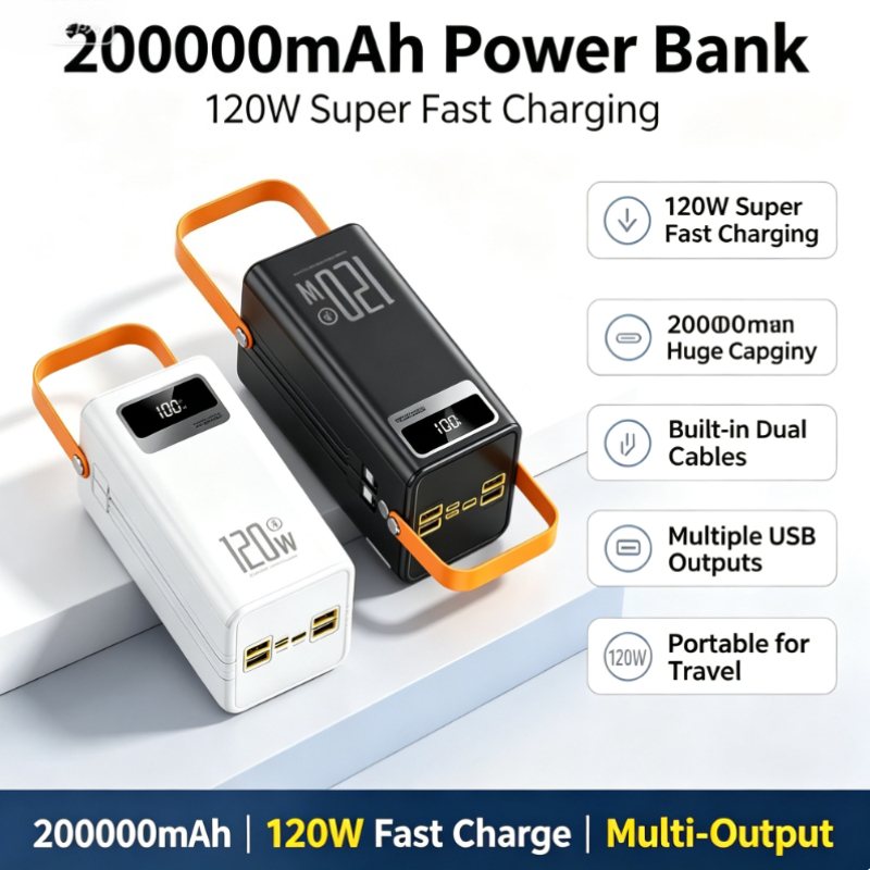 Outdoor Power Adapter Usb C - Power bank z szybkim ładowaniem 120W,